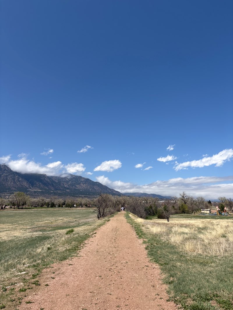 walking near me in Iron Horse Park in spring