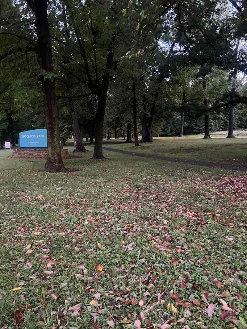 walking near me in Iroquois Park in autumn