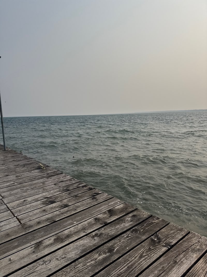 walking near me in East Tawas City Park in autumn