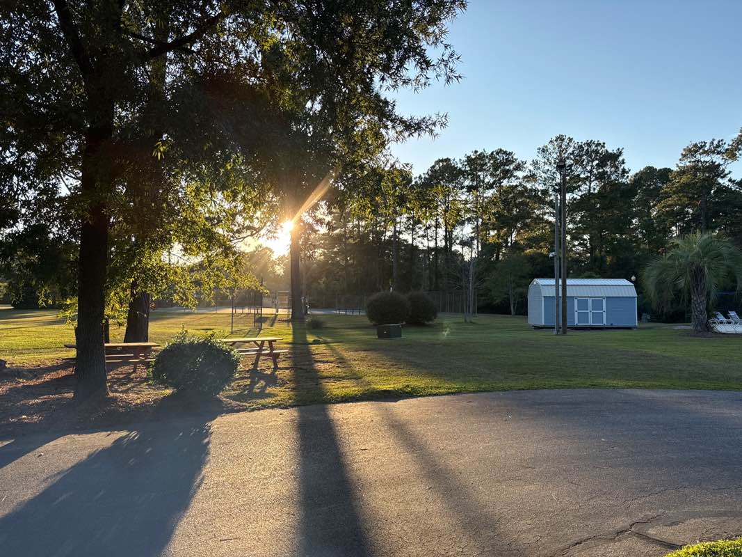 walking near me in Forestbrook Park in autumn