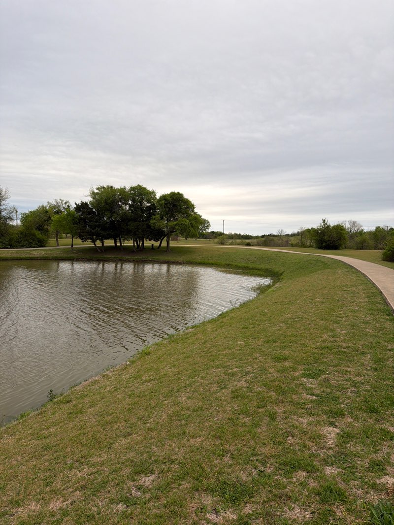 walking near me in Rowlett Community Park in spring