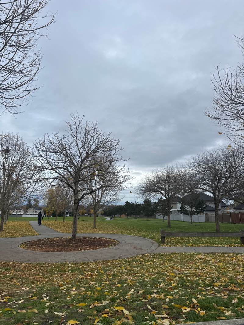 walking near me in T.E. Scott Park in autumn