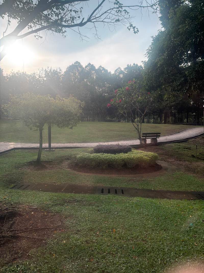 walking near me in Cyberjaya Mini Park in winter