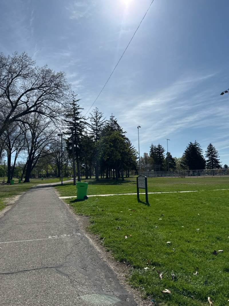 walking near me in Levagood Park in spring