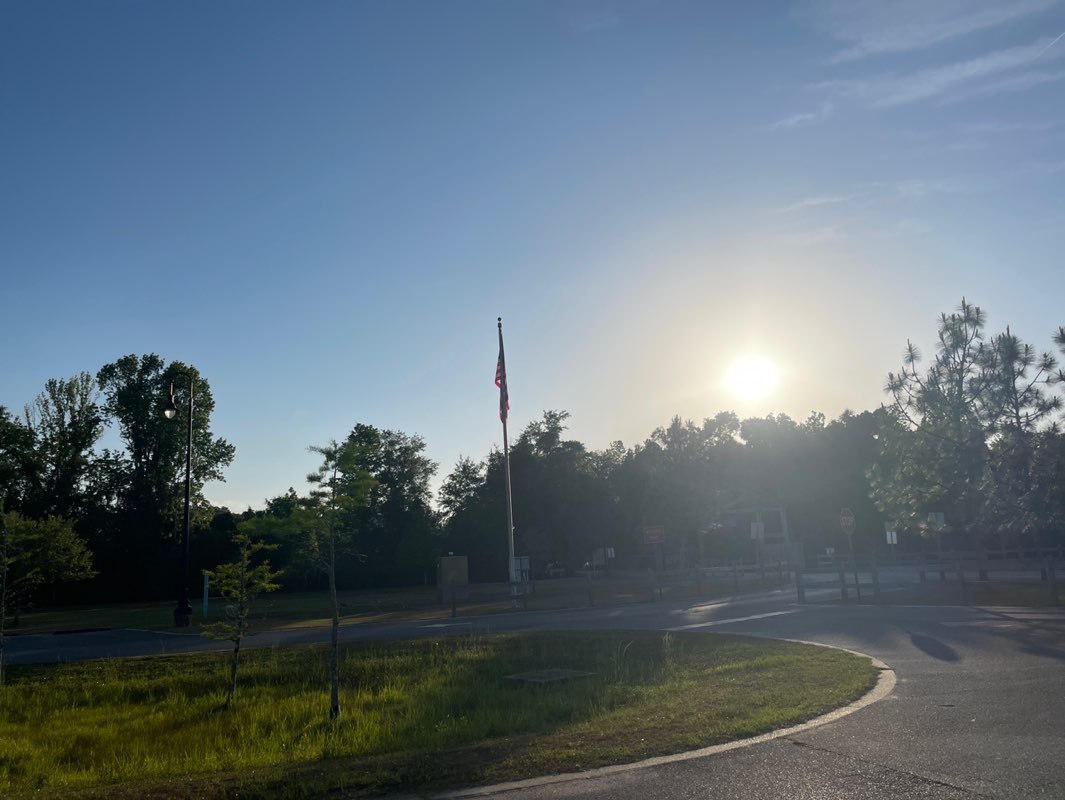 walking near me in Bagdad Mill Site Park in spring