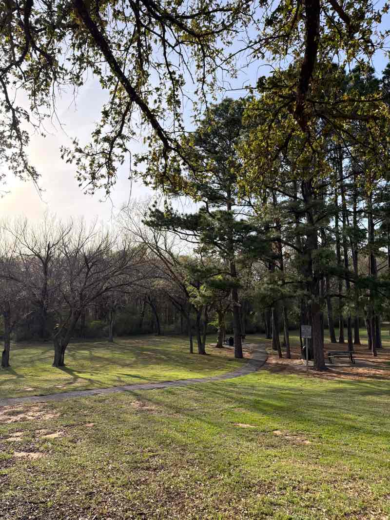 walking near me in James McKnight Park East in spring