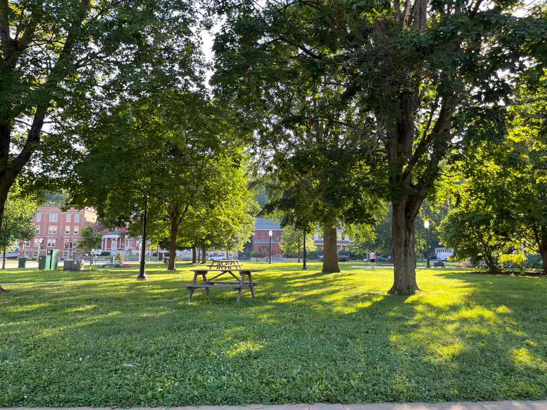 walking near me in Washington Park in summer