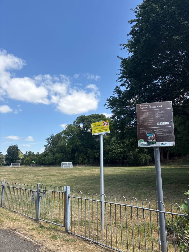 walking near me in Grafton Street Park in summer