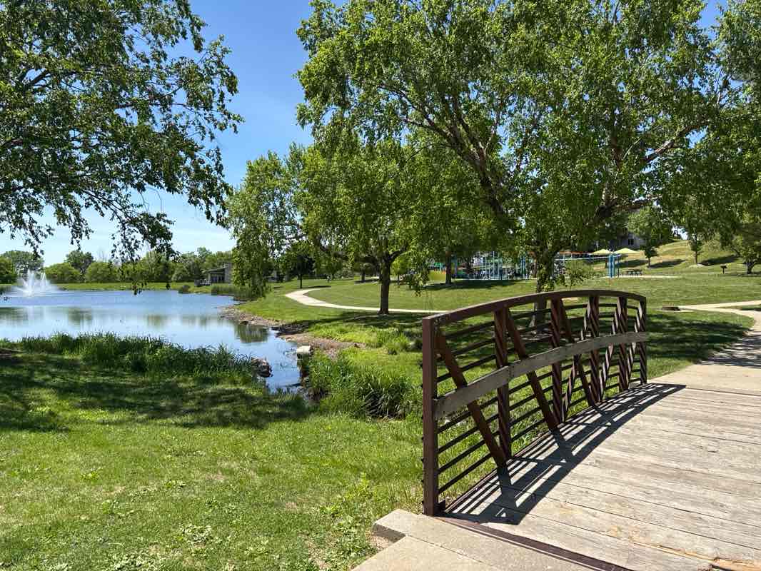 walking near me in North Ridge Park in spring