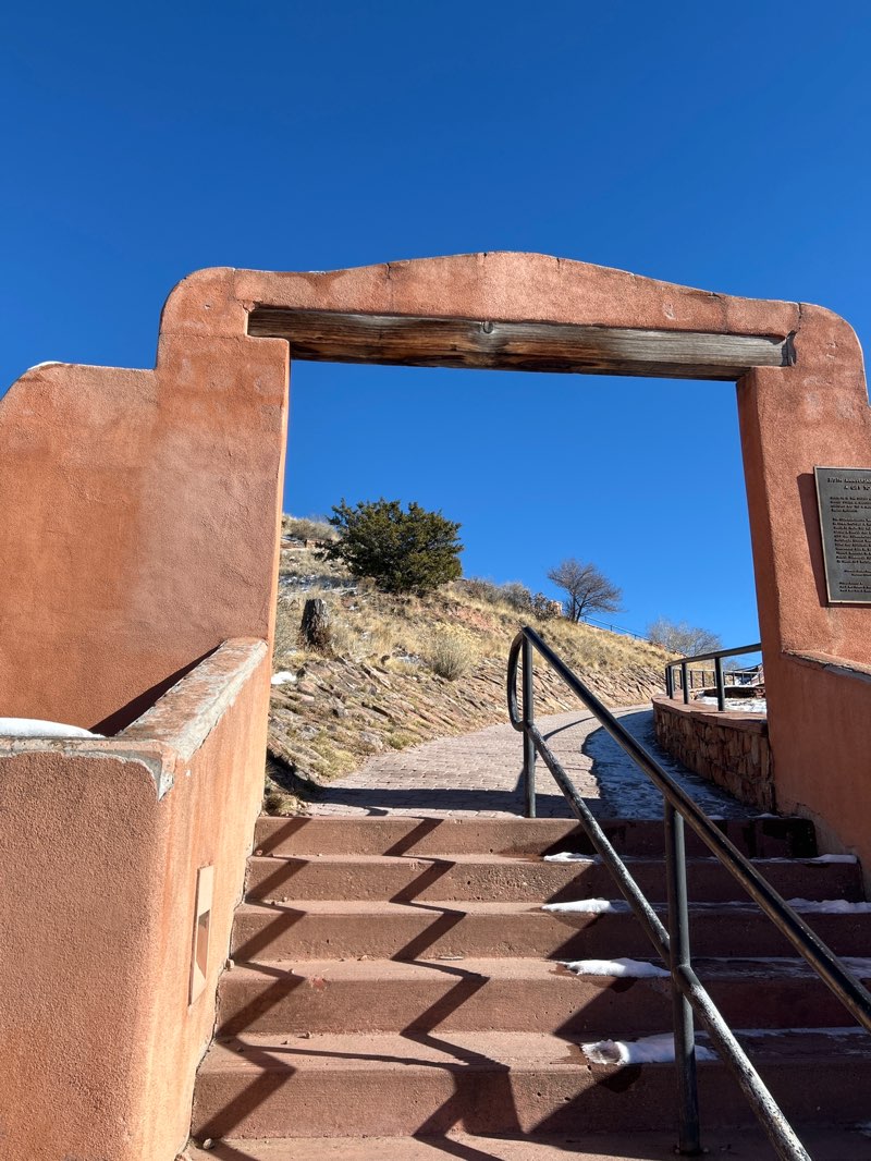 walking near me in Historic Fort Marcy Park in winter