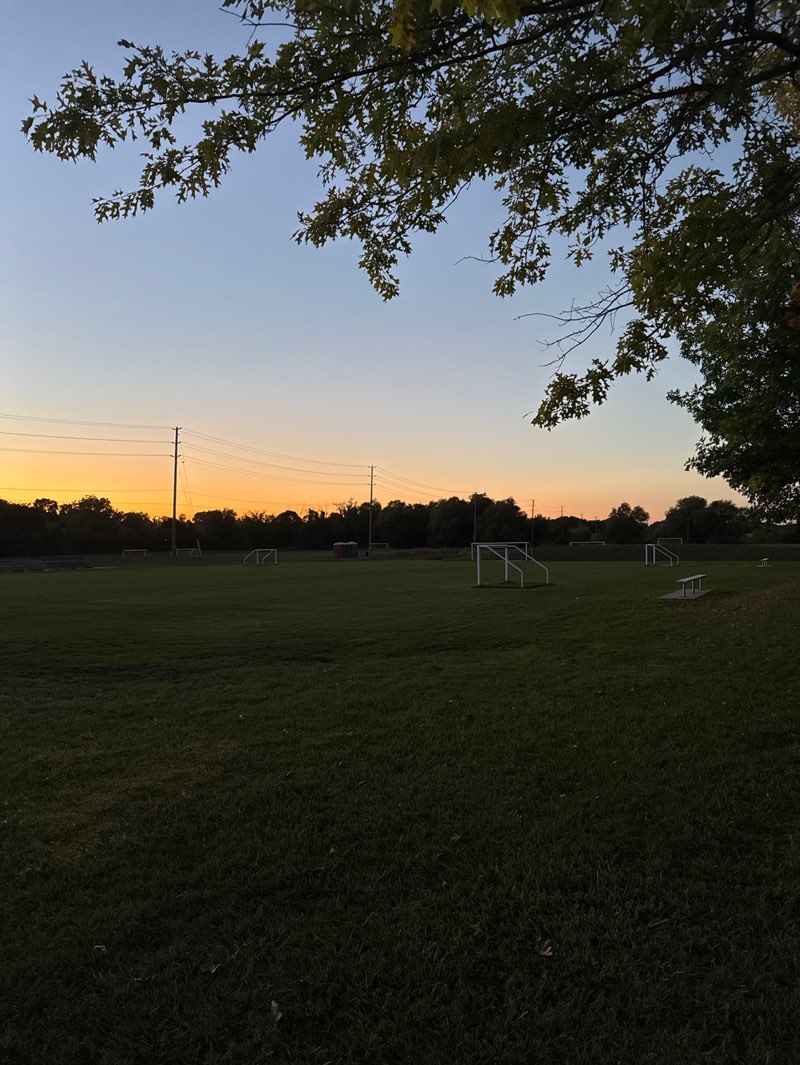 walking near me in Bayview Parkway Soccer fields in autumn