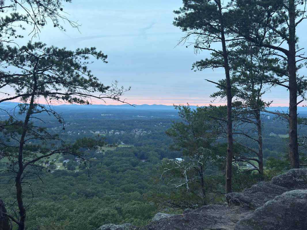 walking near me in Sawnee Mountain Nature Preserve Park in autumn
