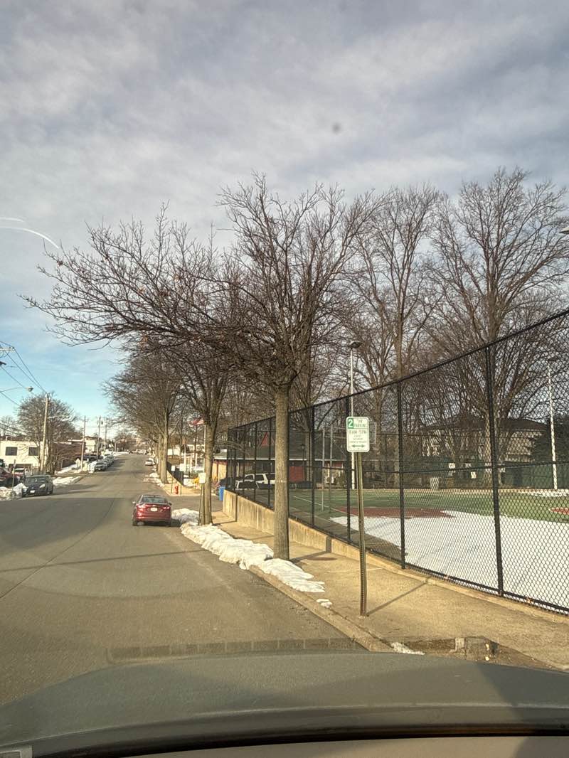 walking near me in Broadway Park in spring