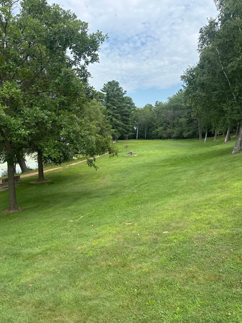 walking near me in Bluegill Bay County Park in autumn