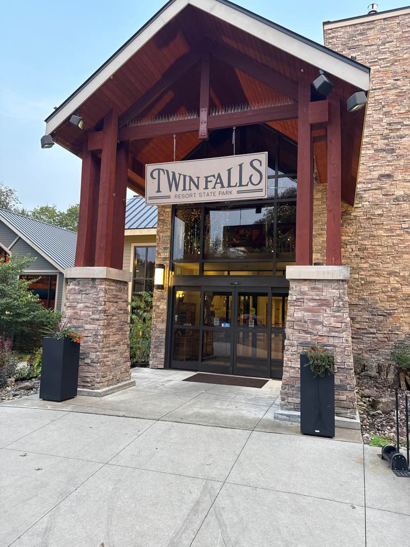 walking near me in Twin Falls State Park in autumn