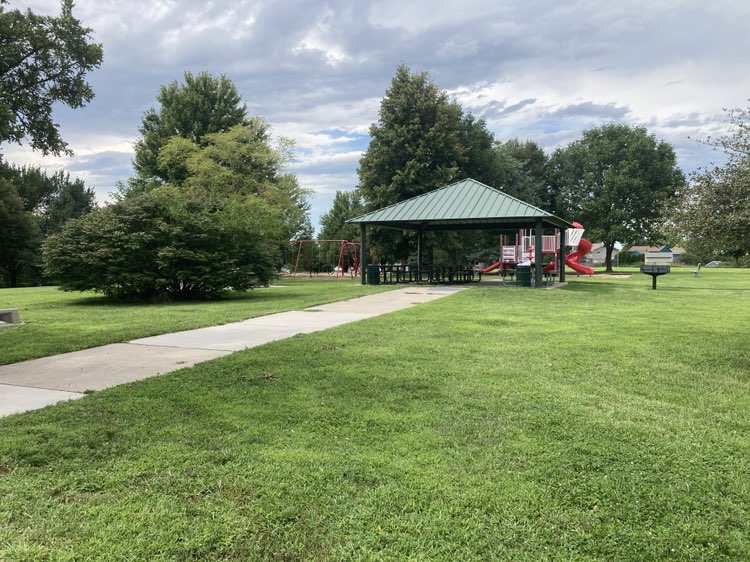 walking near me in Overland Hills Park in autumn