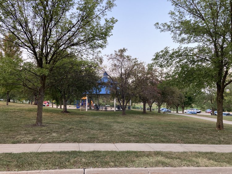 walking near me in Southwind Park in autumn