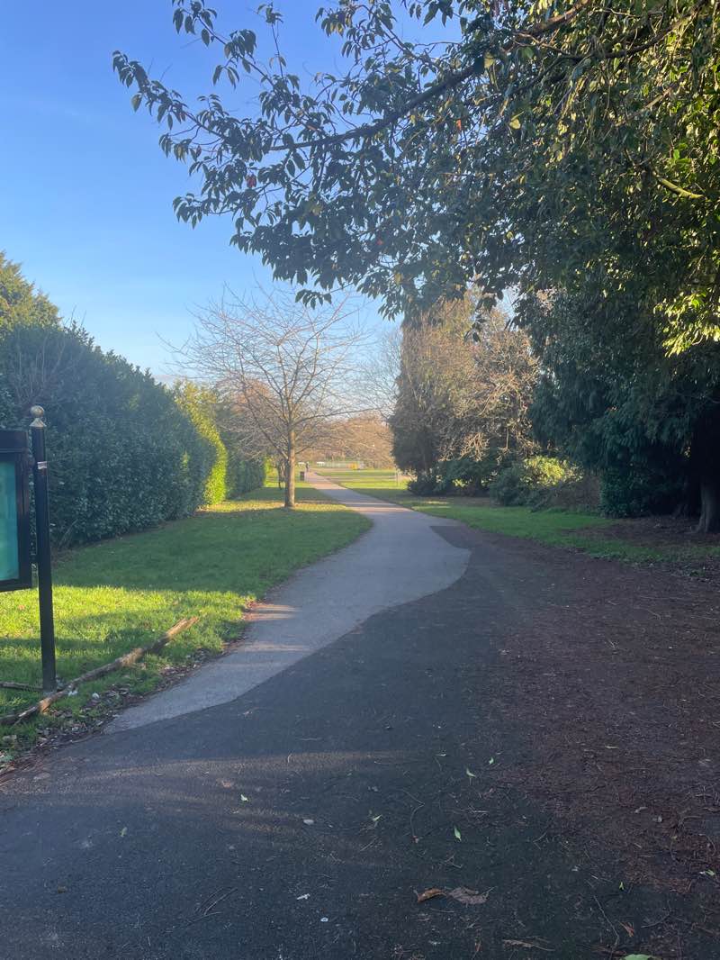walking near me in Olton Jubilee Park in winter