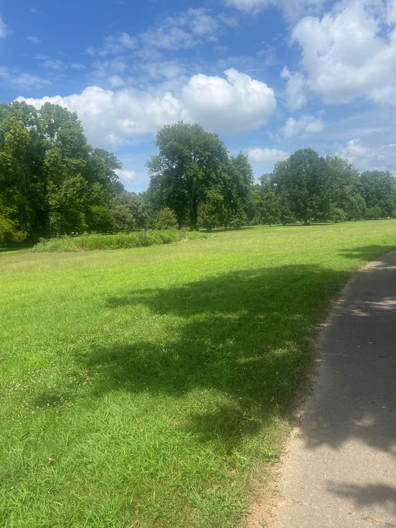 walking near me in Thurman Hutchins Park in autumn