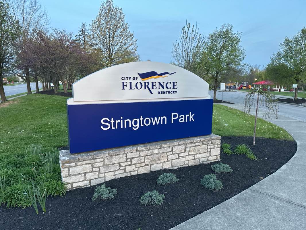 walking near me in Stringtown Park in spring