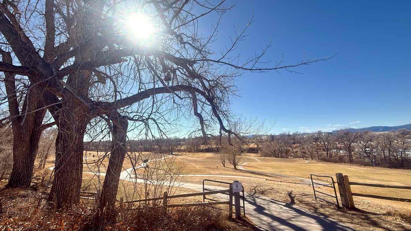 walking near me in Fly’n B Park in winter