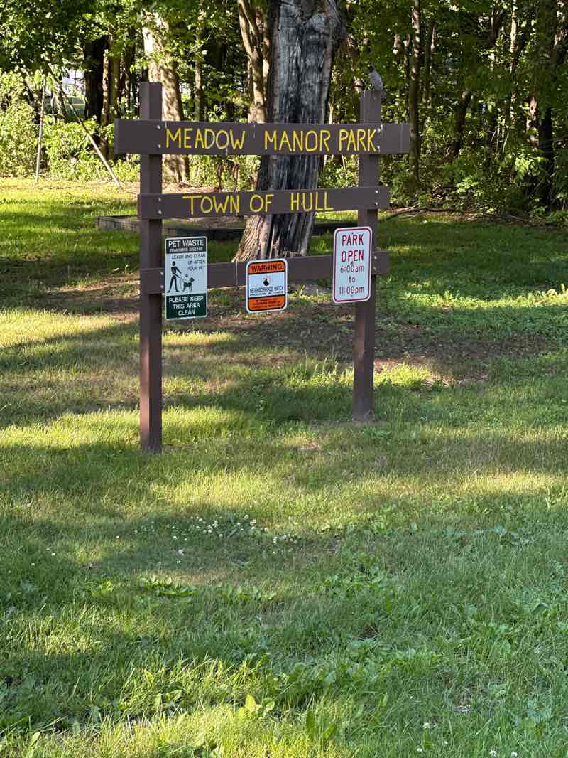 walking near me in Meadow Manor Park in summer