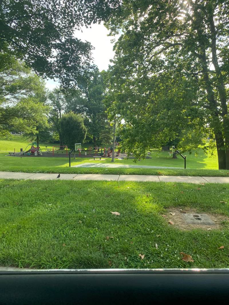 walking near me in David Scull Park in summer