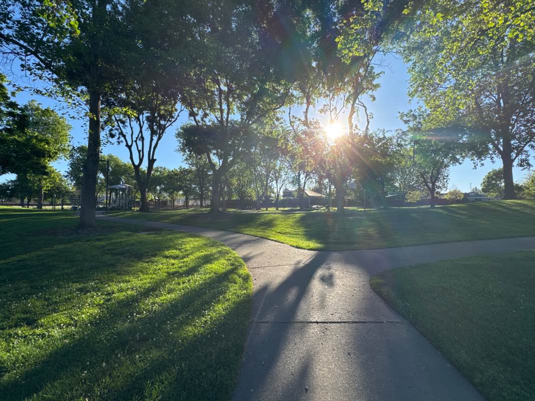 walking near me in Vista Grande Park in spring
