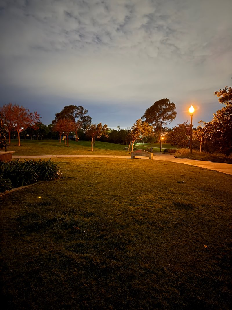 walking near me in John Baca Park in winter