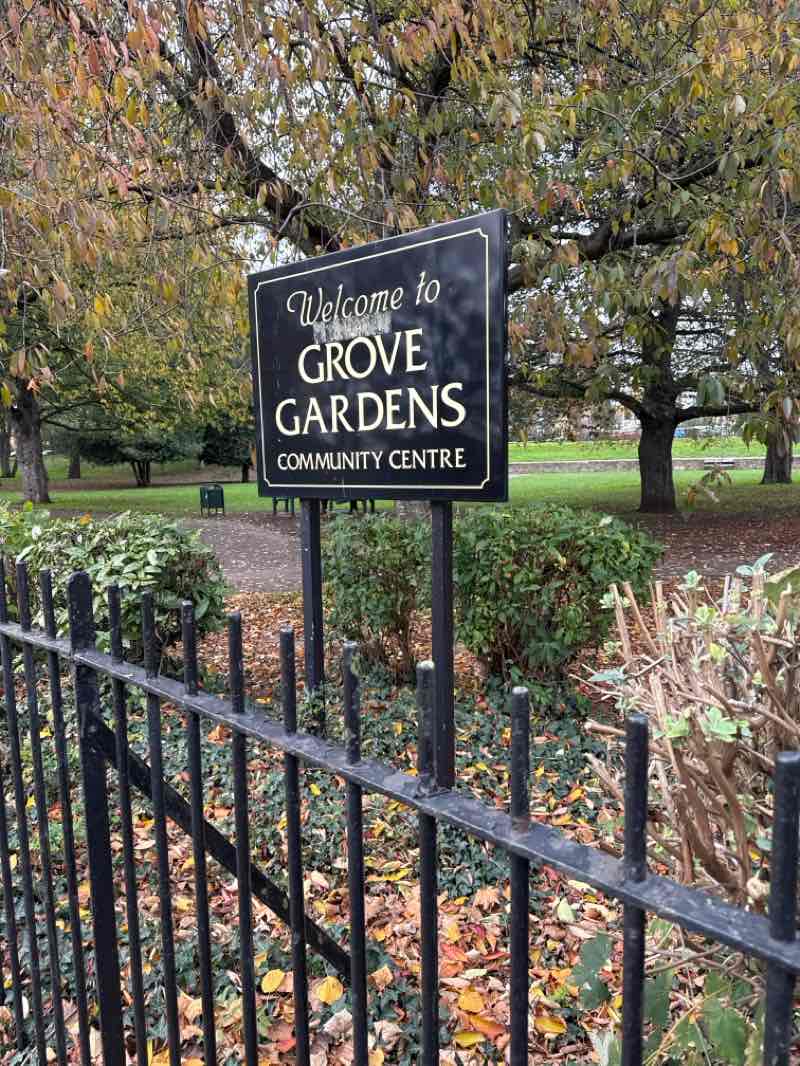 walking near me in Grove Park in autumn