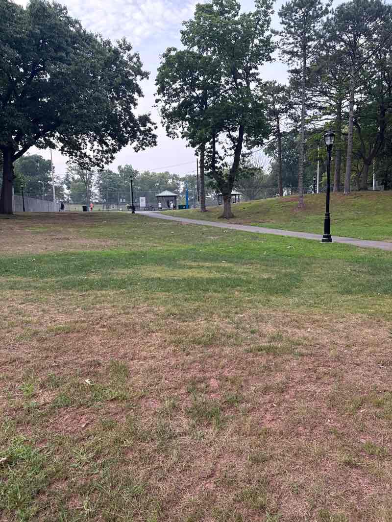walking near me in West Hudson Park in autumn