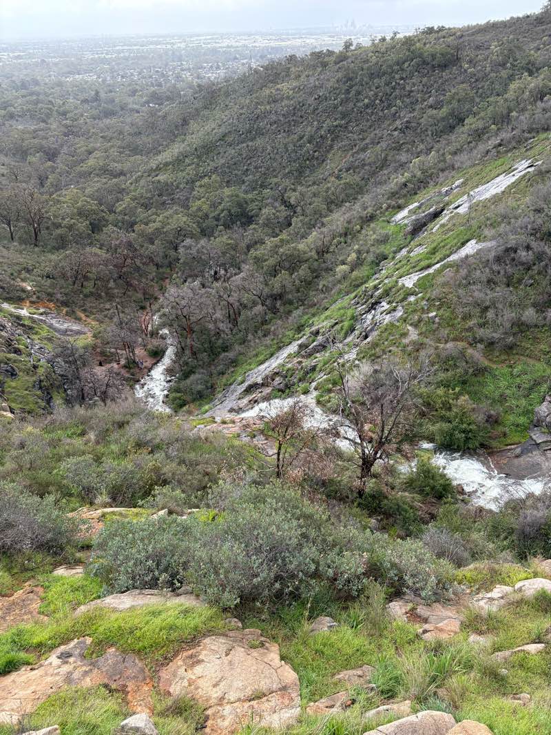 walking near me in Lower Lesmuride Falls in spring