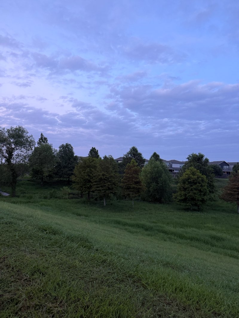 walking near me in Eldridge Stormwater Detention Basin and Park in summer