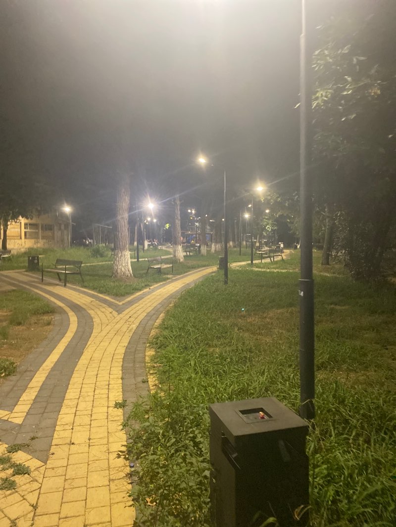 walking near me in Mayor Shalva Dolidze Square in autumn