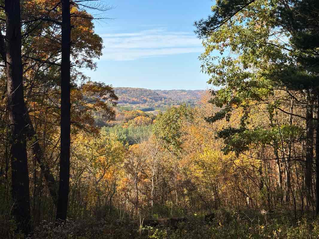 walking near me in Wildcat Mountain State Park in autumn
