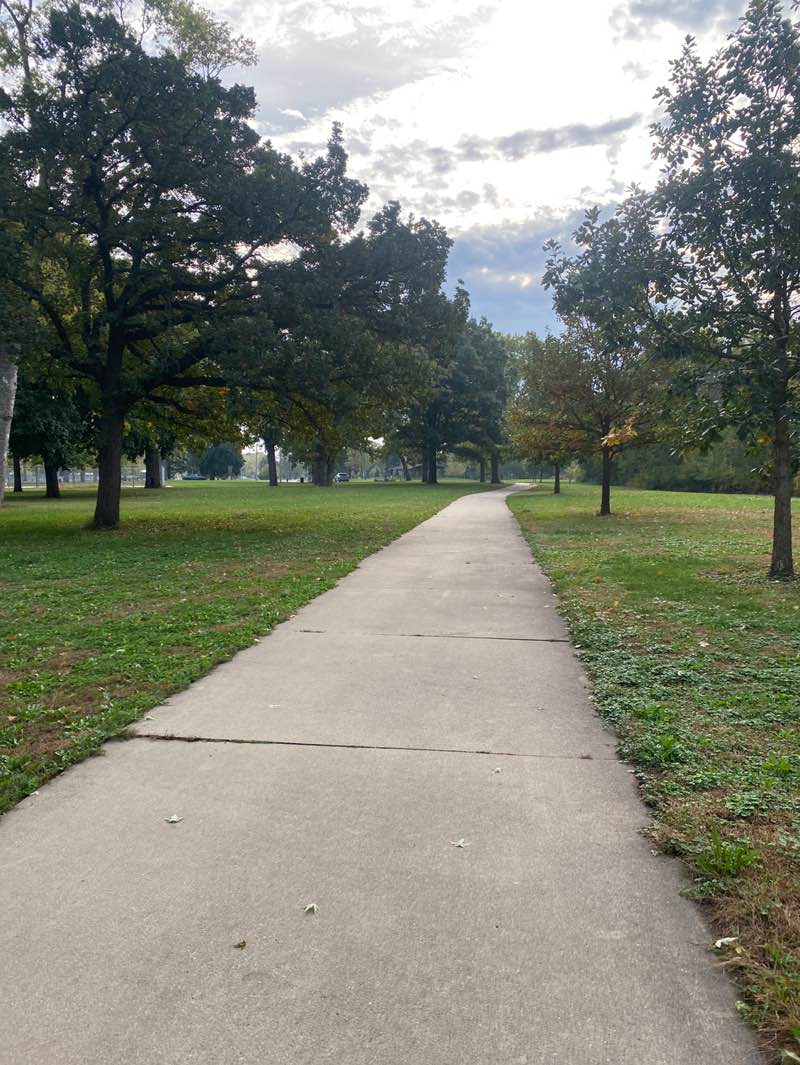 walking near me in Exchange Park in autumn