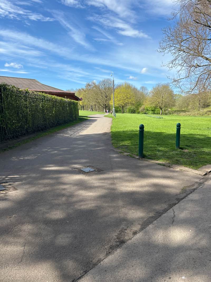 walking near me in Willow Park in spring
