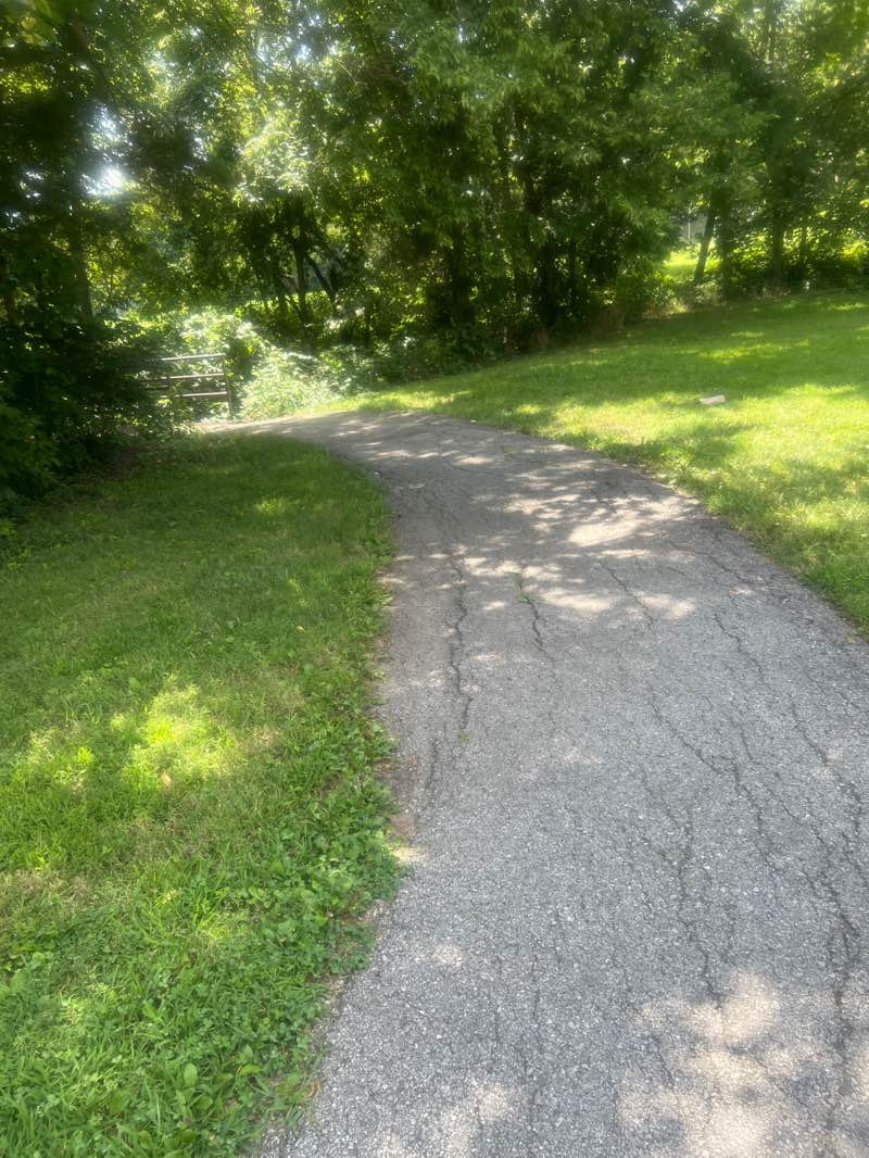 walking near me in John Anderson Park in summer