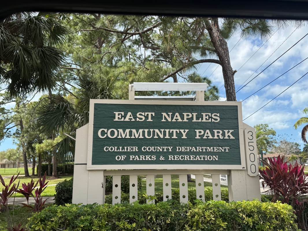walking near me in East Naples Community Park in spring