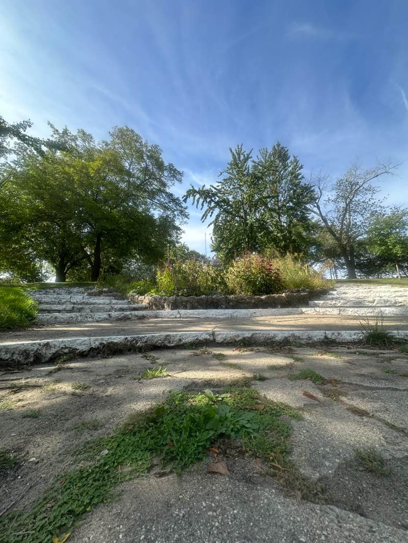 walking near me in Whiting Lakefront Park in autumn