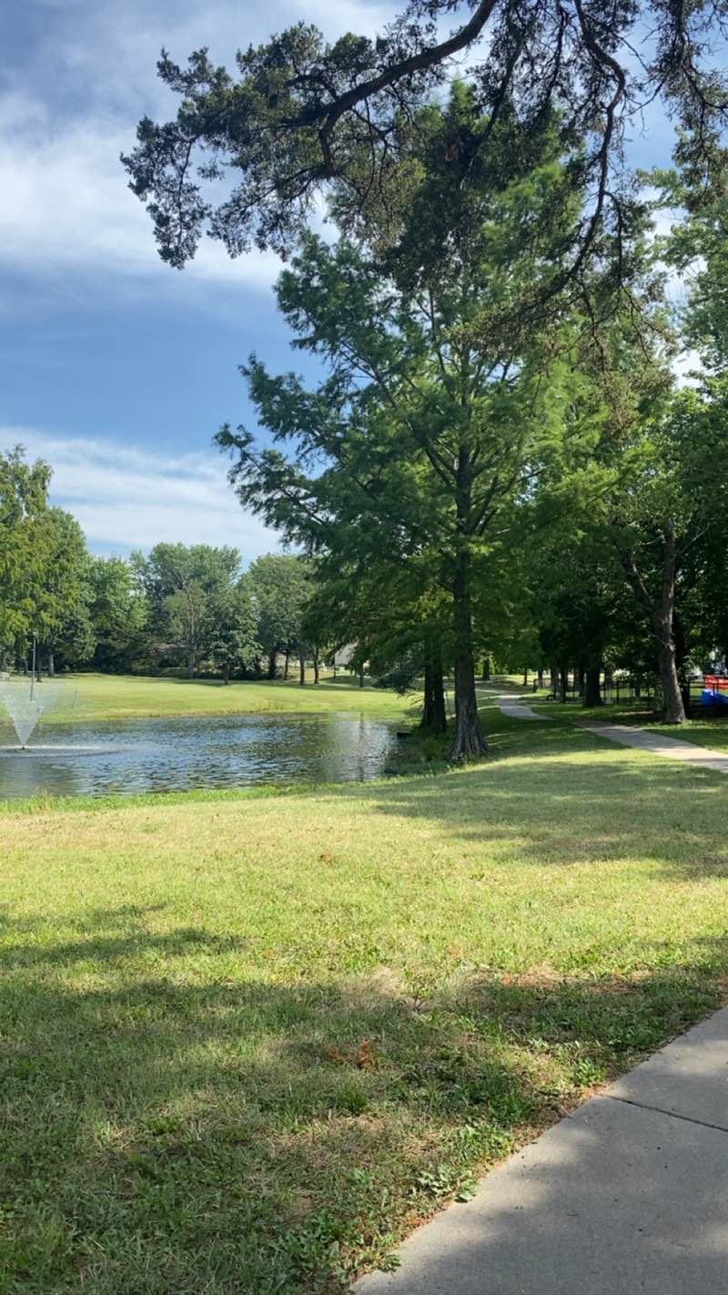 walking near me in College of Emporia Park in autumn