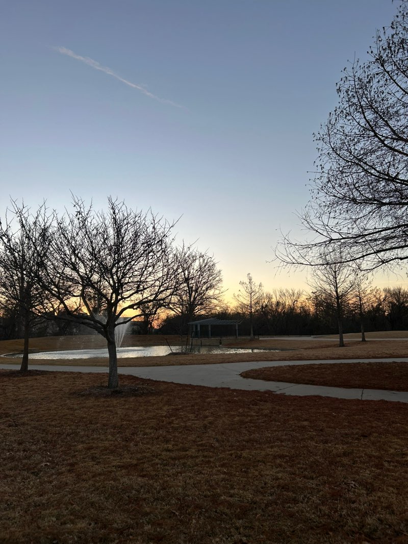 walking near me in Jack Carter Park in winter