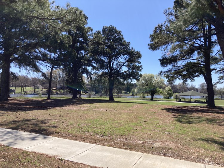 walking near me in Greenbrook Lake Park in spring