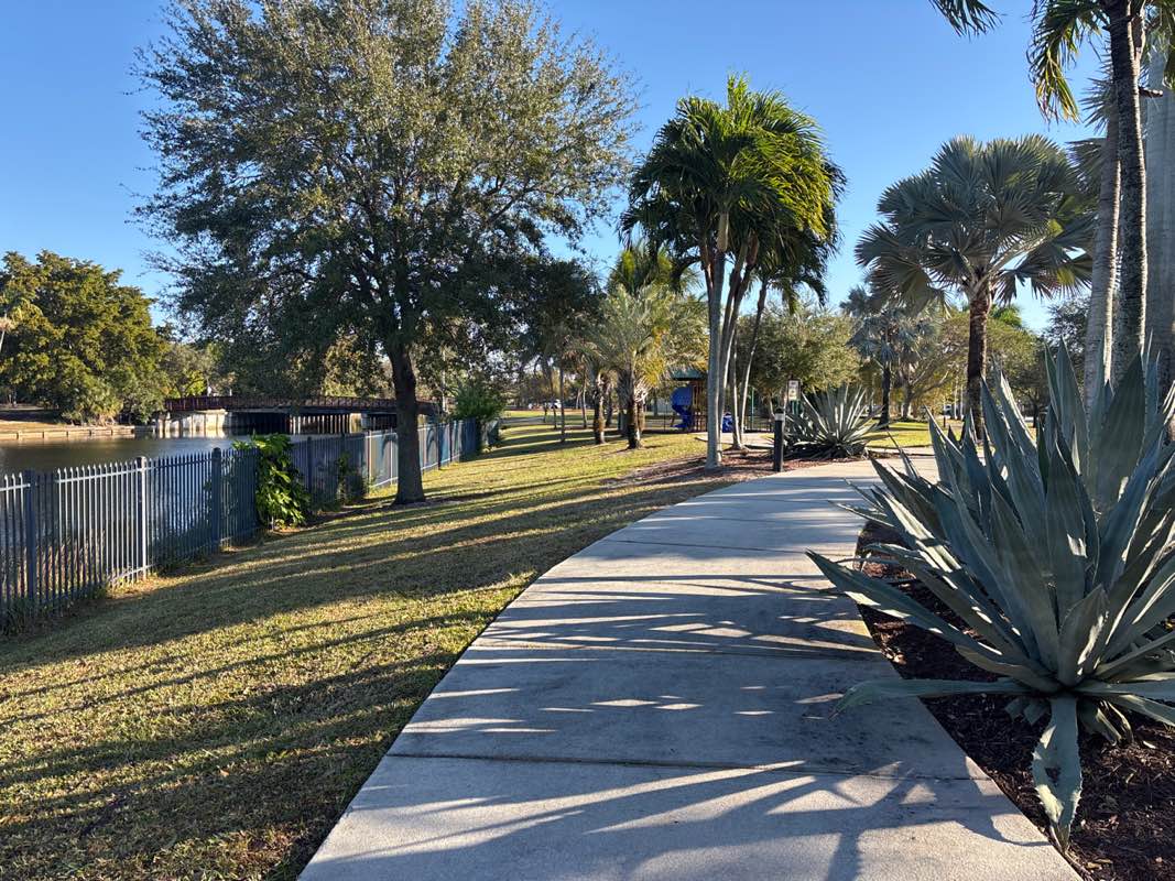 walking near me in Ilene Lieberman Park in winter