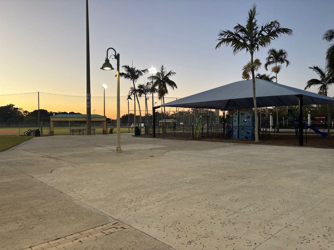 walking near me in Lauderhill Sports Park in winter