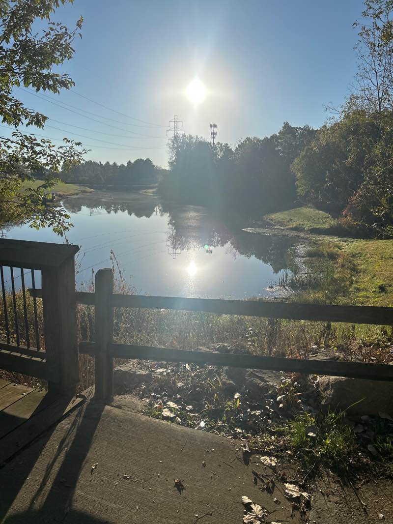walking near me in Orange Township Hall Park in autumn