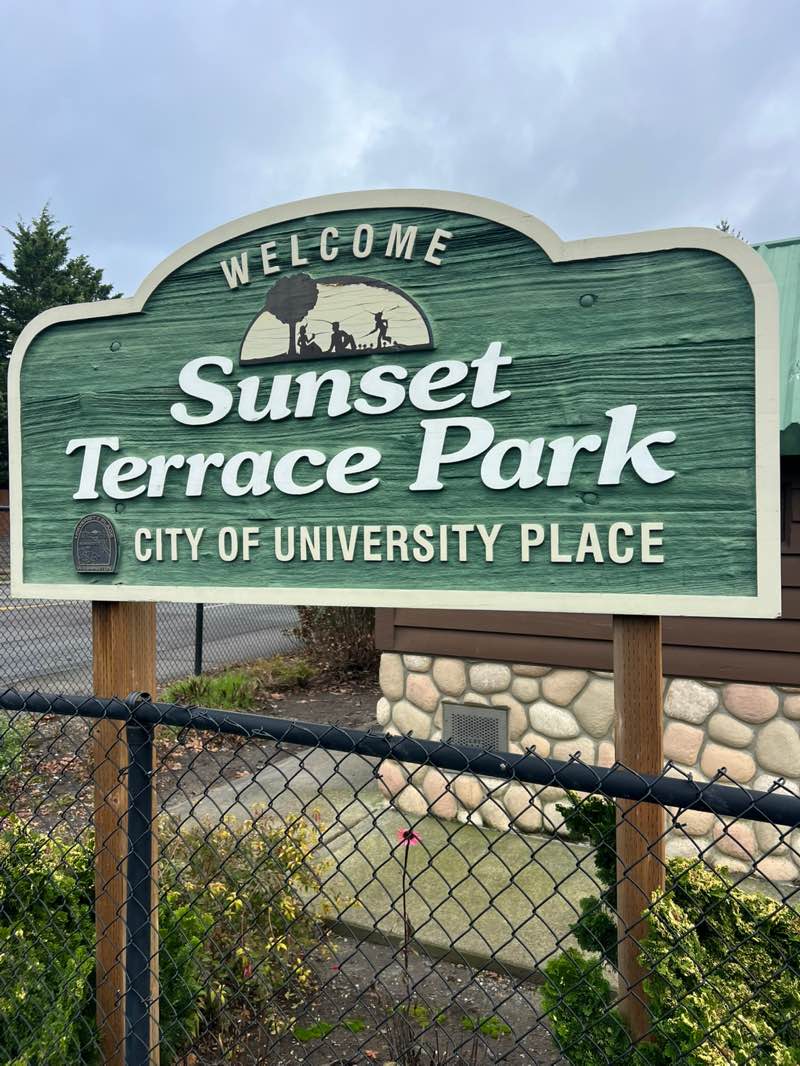 walking near me in Sunset Terrace Park in winter