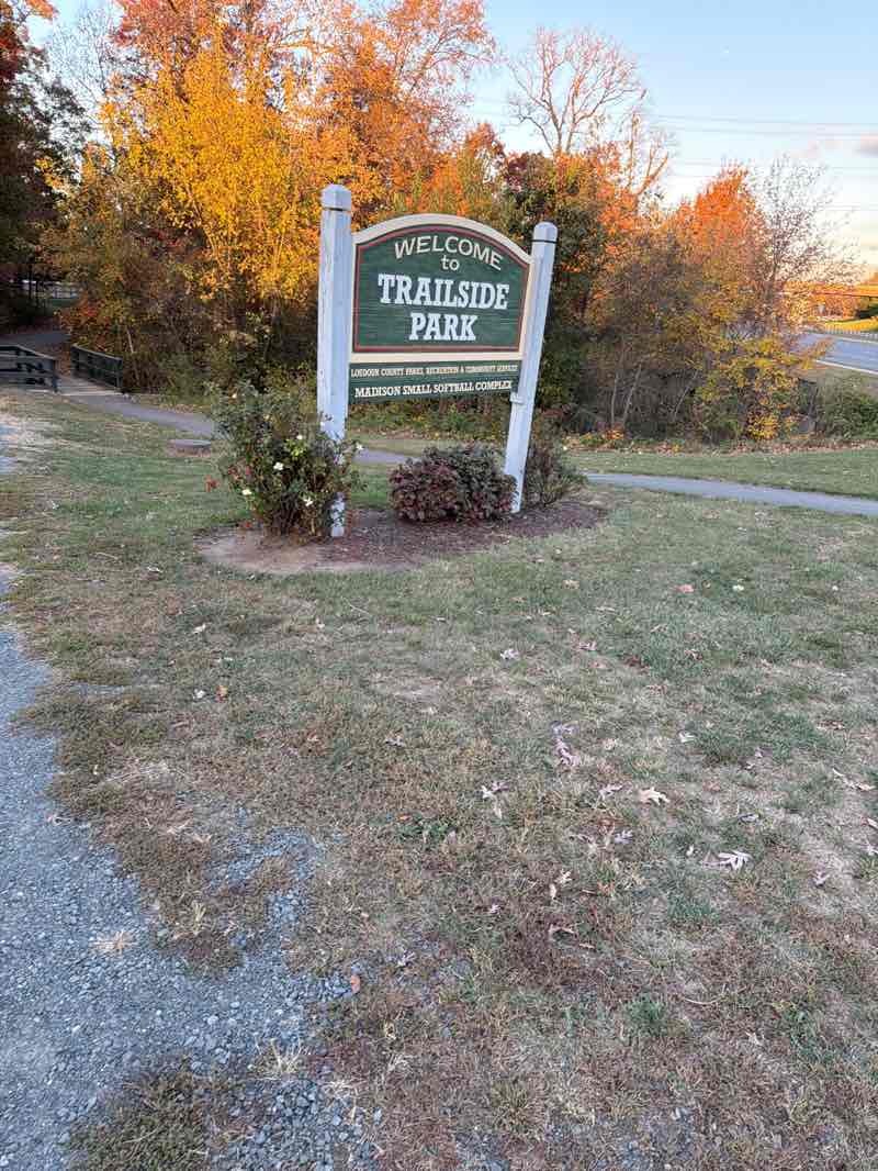 walking near me in Trailside Park in autumn