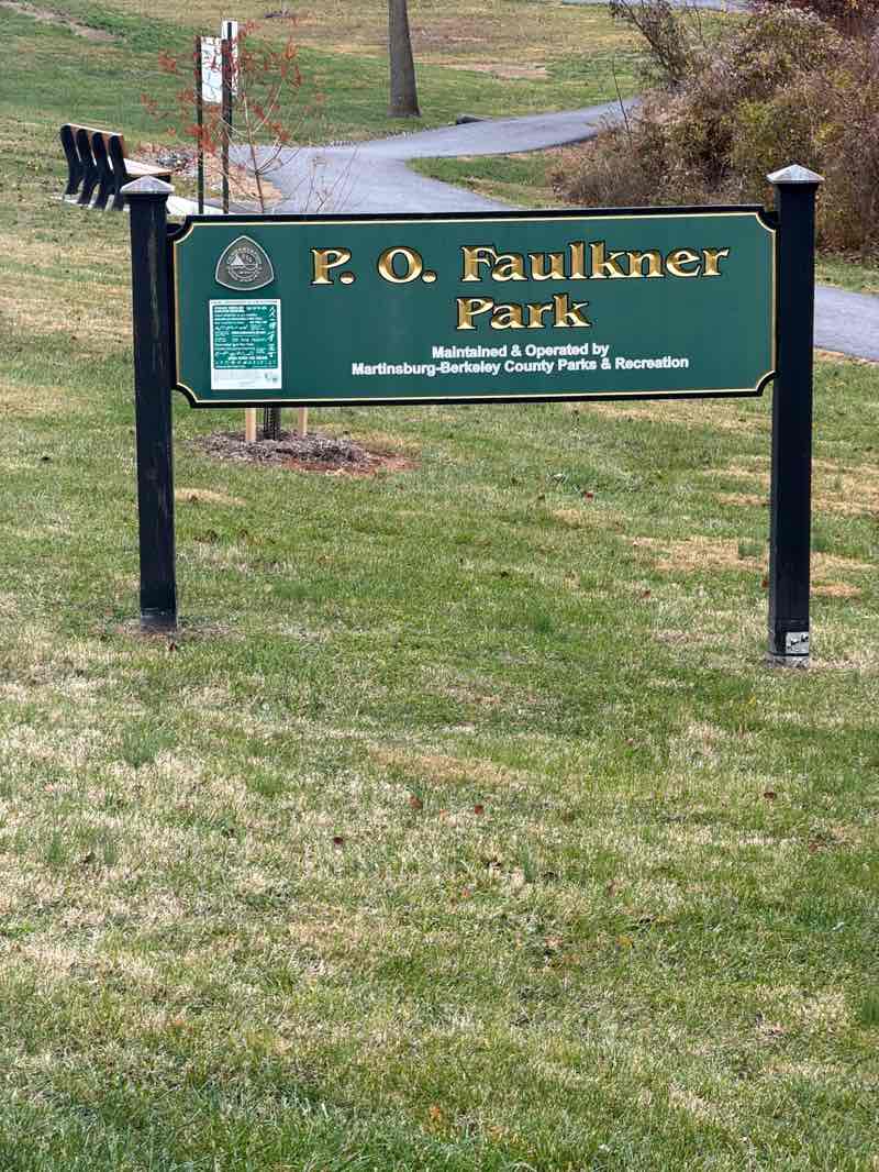 walking near me in P.O. Faulkner Park in autumn