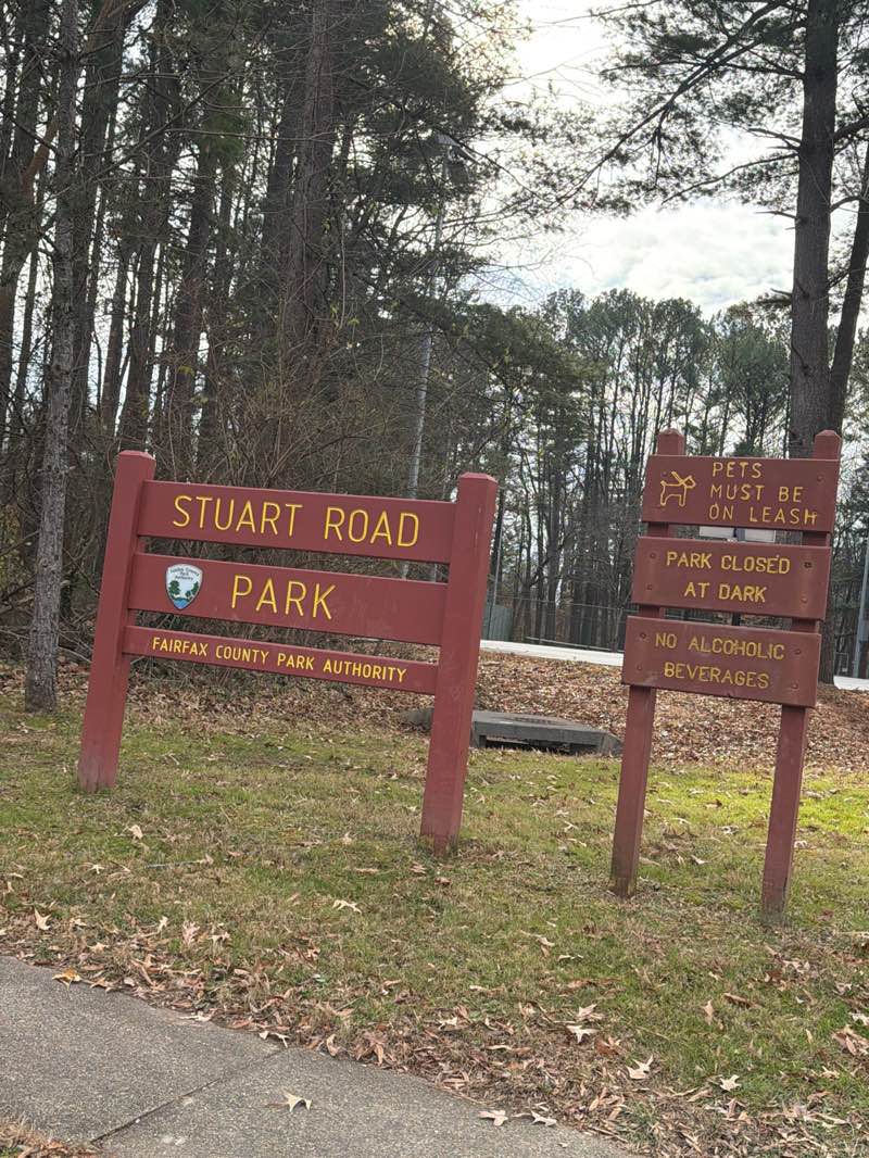 walking near me in Stuart Road Park in winter